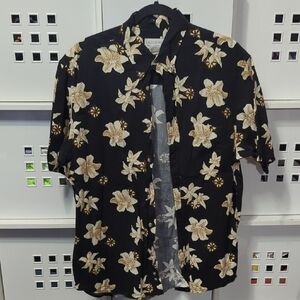 Men's Black Floral Dress Shirt